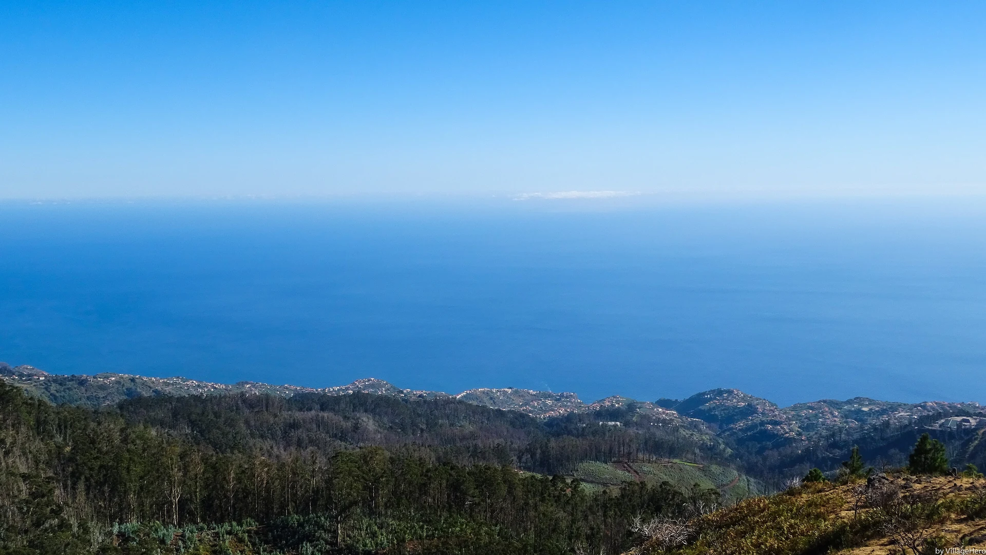 The south coast of Madeira around Ponta do Sol, with terraced hillsides meeting the sea