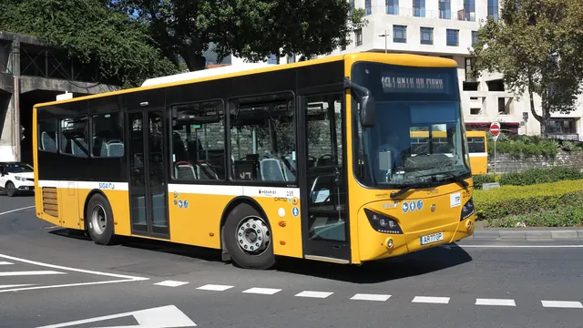 A public bus in Funchal – Madeira's main way to get around without a car