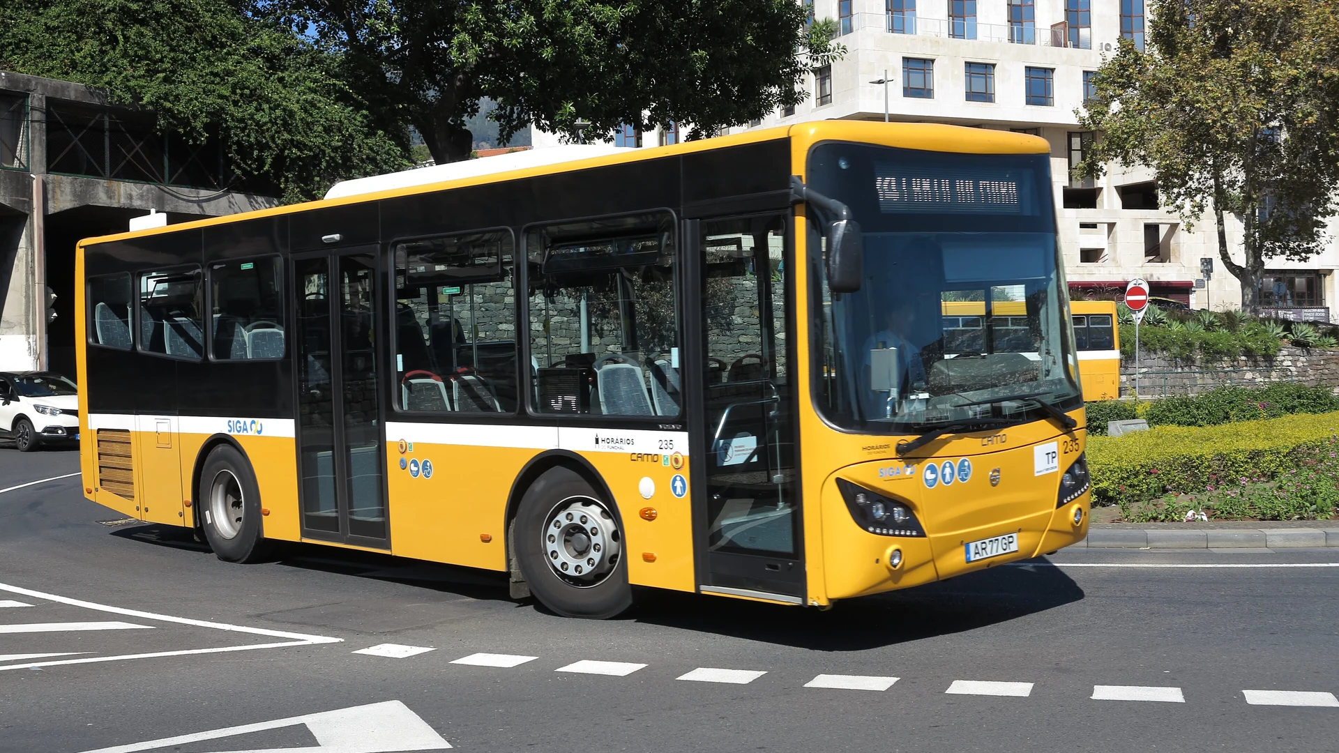 A public bus in Funchal – Madeira's main way to get around without a car